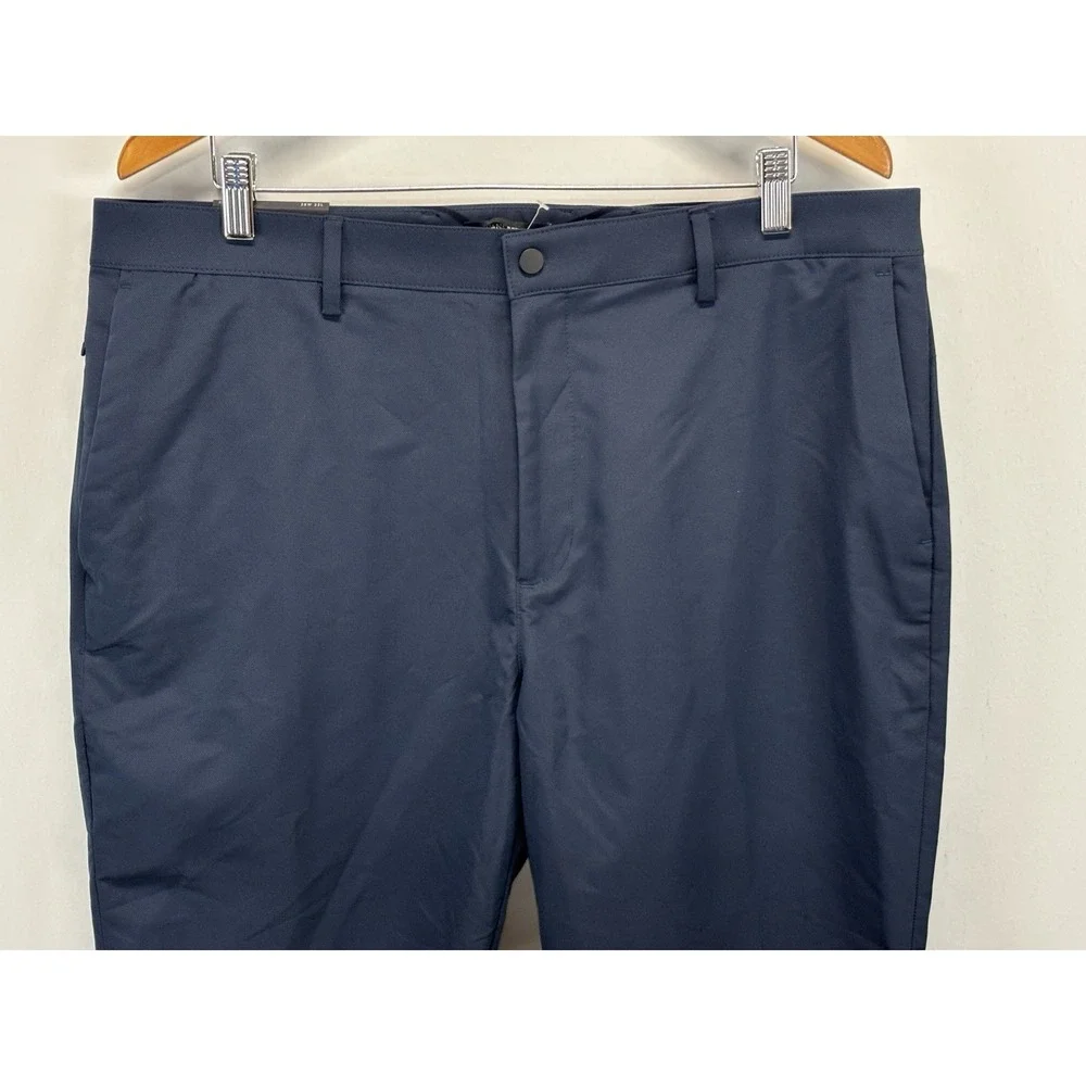 NEW! Banana Republic City Pants Men's 38x32 (38x31) Navy Slim Fit Performance